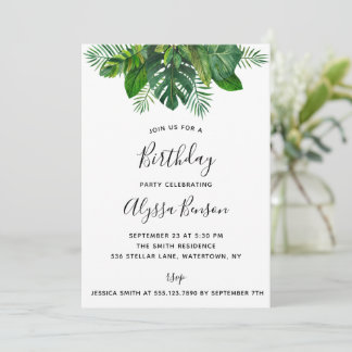 Invitation à la fête d'anniversaire des Feuilles t