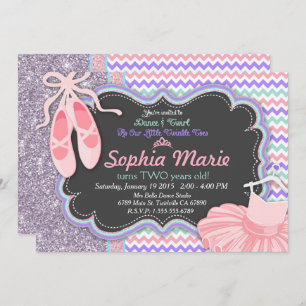 Invitation à la fête d'anniversaire des filles Bal