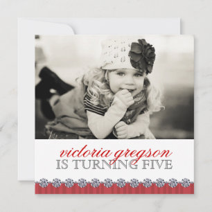 Invitation à la fête d'anniversaire des filles cha