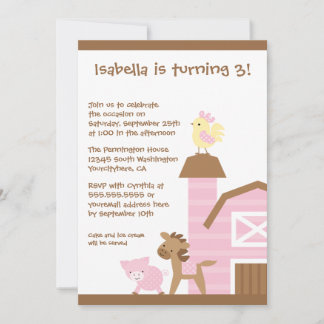 Invitation à la fête d'anniversaire des filles d'a
