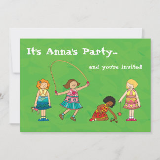 Invitation à la fête d'anniversaire des filles de 