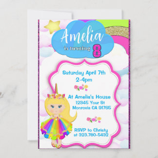Invitation à la fête d'anniversaire des filles de