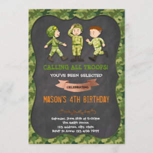 Invitation à la fête d'anniversaire des garçons de