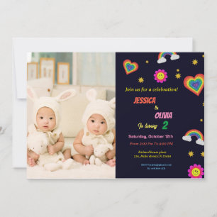Invitation à la fête d'anniversaire des jumeaux ar