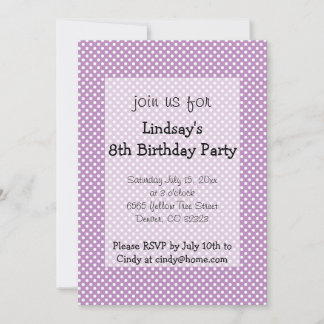 Invitation à la fête d'anniversaire des Pois Purpl