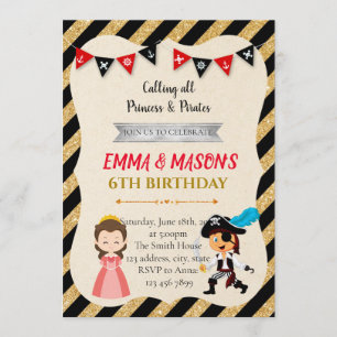 Invitation à la fête d'anniversaire des princes et