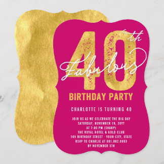 Invitation à la fête d'anniversaire des Quarante a