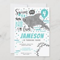 Invitation à la fête d'anniversaire des requins