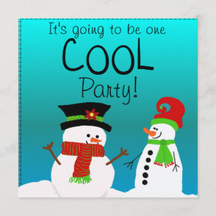 Invitation à la fête d'anniversaire des Snowmen Co