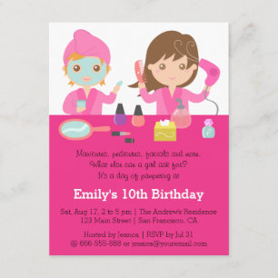 Invitation à la fête d'anniversaire des Spas roses