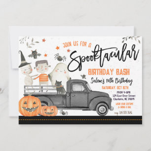 Invitation à la fête d'anniversaire d'Halloween,