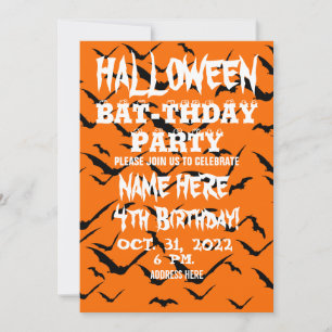 INVITATION À LA FÊTE D'ANNIVERSAIRE D'HALLOWEEN