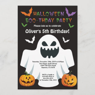 Invitation à la fête d'anniversaire d'Halloween