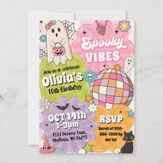 Invitation à la fête d'anniversaire d'Halloween éf