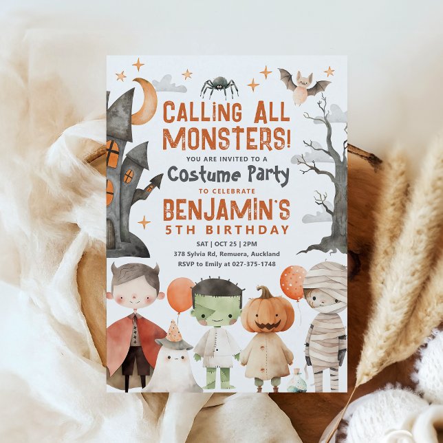 Invitation à la fête d'anniversaire d'Halloween éf (Créateur téléchargé)