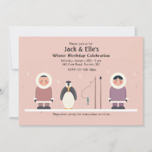 Invitation à la fête d'anniversaire d'hiver