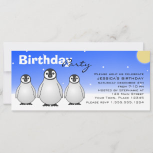 Invitation à la fête d'anniversaire d'hiver avec d