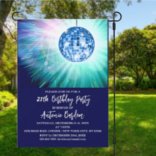 Invitation à la fête d'anniversaire Disco 21 ans