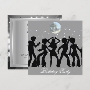 Invitation à la fête d'anniversaire Disco 70's