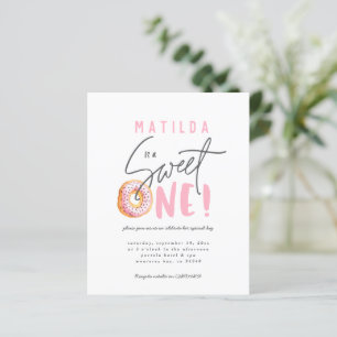 Invitation à la fête d'anniversaire Donut sweet on