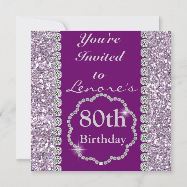 Invitation à la fête d'anniversaire du 80e PURPLE  (Devant)