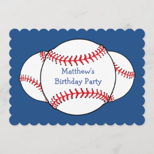 Invitation à la fête d'anniversaire du baseball pa