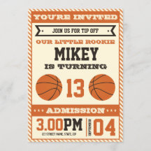 Invitation à la fête d'anniversaire du basket-ball