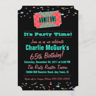 Invitation à la fête d'anniversaire du Boomers Clu