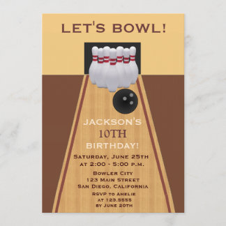 Invitation à la fête d'anniversaire du Bowling Bro