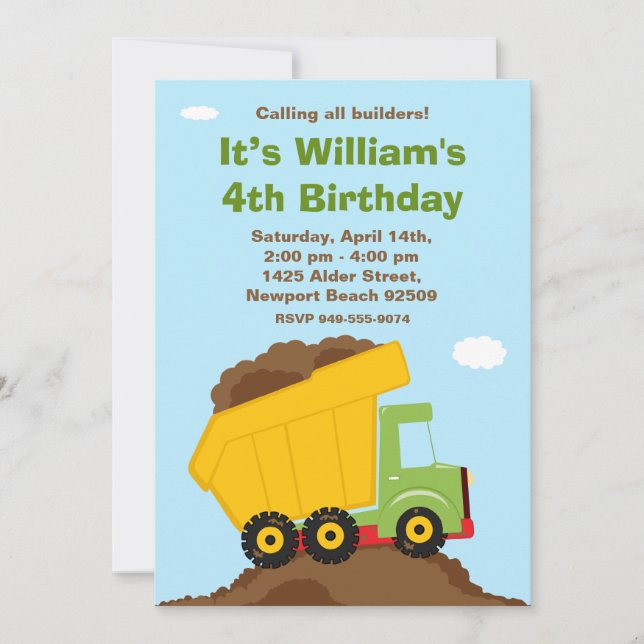 Invitation à la fête d'anniversaire du camion-cite (Devant)