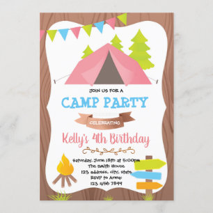 Invitation à la fête d'anniversaire du camp de Cub