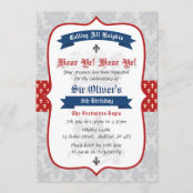 Invitation Joutante D Anniversaire De Chevalier Zazzle Fr