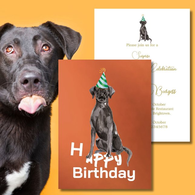 Invitation à la fête d'anniversaire du chien du La (Créateur téléchargé)