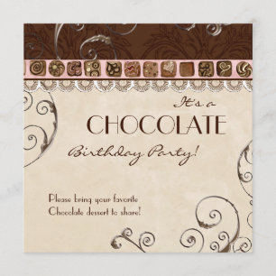 Invitation à la fête d'anniversaire du chocolat