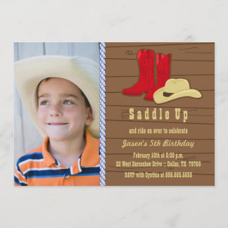 Invitation à la fête d'anniversaire du cow-boy