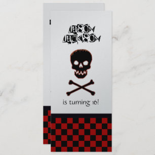 Invitation à la fête d'anniversaire du crâne