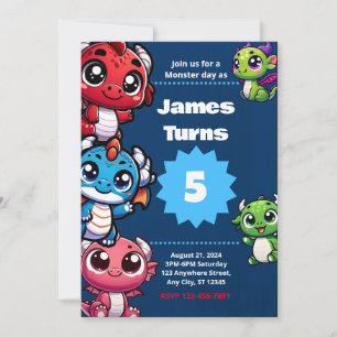 Invitation à la fête d'anniversaire du Dragon magi