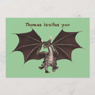 Invitation à la fête d'anniversaire du Dragon vert