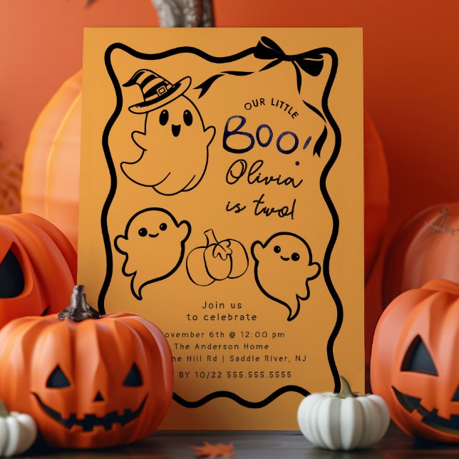 Invitation à la fête d'anniversaire du fantôme tir (Créateur téléchargé)