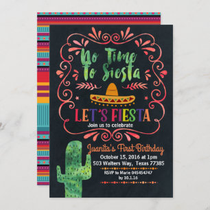 Invitation à la fête d'anniversaire du Fiesta mexi
