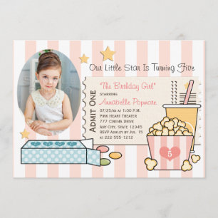 INVITATION À LA FÊTE D'ANNIVERSAIRE DU FILM ROSE