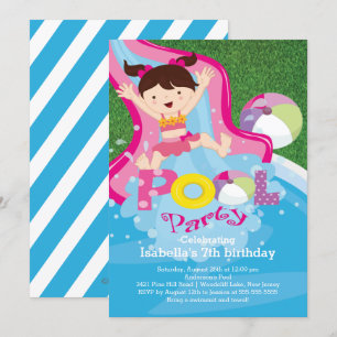 Invitation à la fête d'anniversaire du Fun Girl Po