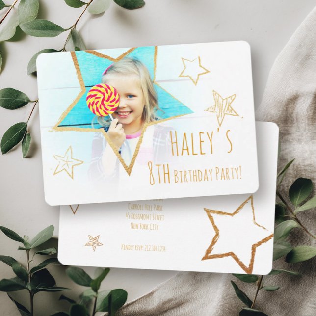 Invitation à la fête d'anniversaire du Golden Star (Créateur téléchargé)