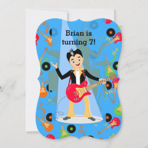 Invitation à la fête d'anniversaire du guitariste