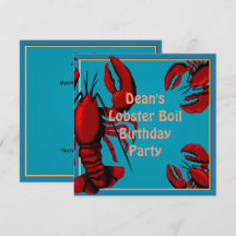 Invitation à la fête d'anniversaire du homard