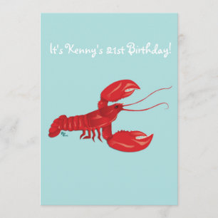 Invitation à la fête d'anniversaire du homard