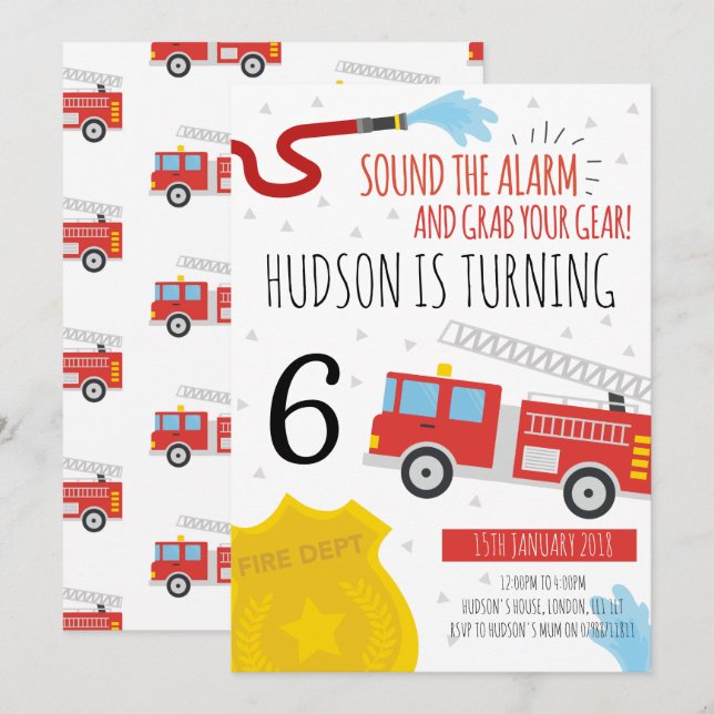 Invitation à la fête d'anniversaire du Moteur de f (Devant / Derrière)