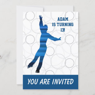 Invitation à la fête d'anniversaire du patin à gla