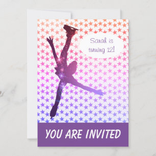 Invitation à la fête d'anniversaire du patin à gla