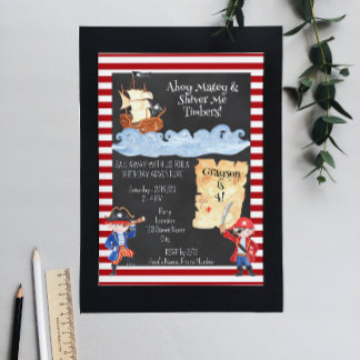 Invitation à la fête d'anniversaire du Pirate mign